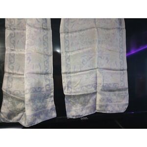 Vintage Liz Claiborne 100% Silk Scarf Pastel Paisley Floral Print 10x54" Oblong‎